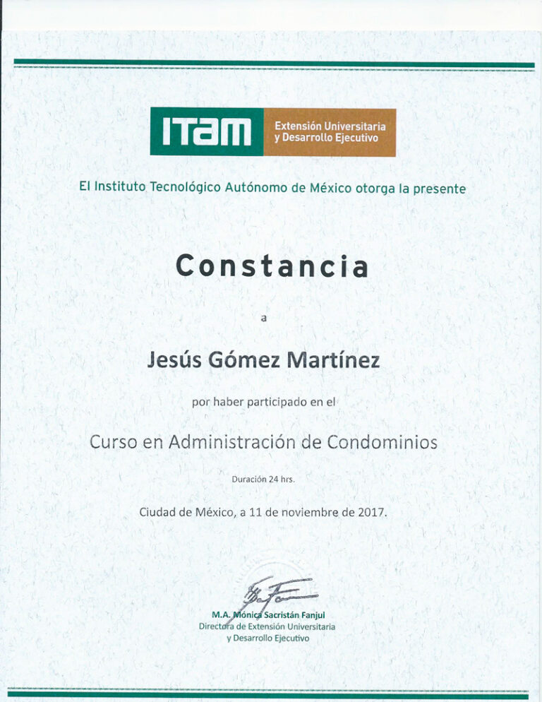 habitia constancia Jesús Gómez